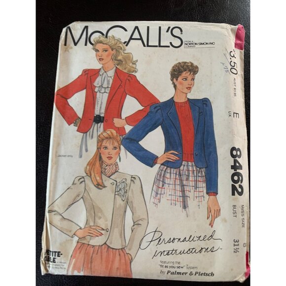 McCall's Misses Coat Sewing Pattern Sz 8 8462 - Uncut - Picture 9 of 10